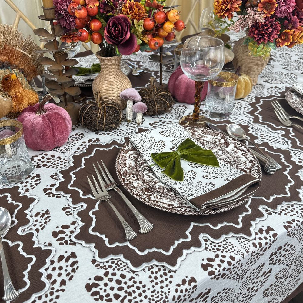 Whitley Placemat - Cocoa and White (Set of 4)