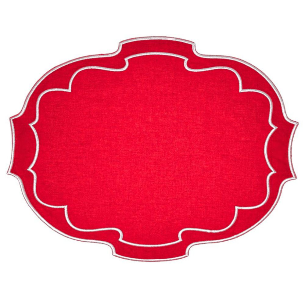 Studio Collection - Belle Placemat - Red (Set of 4)