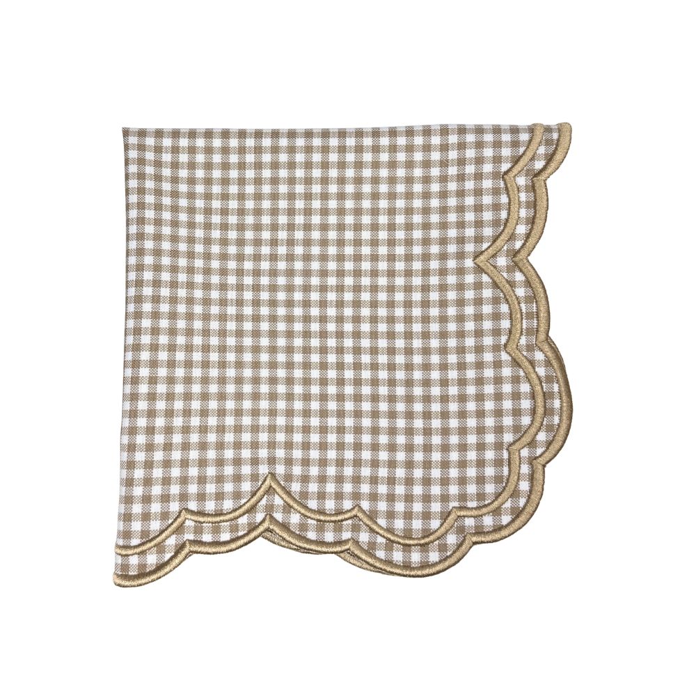 Bettina Napkin - Wheat Gingham (Set of 4)