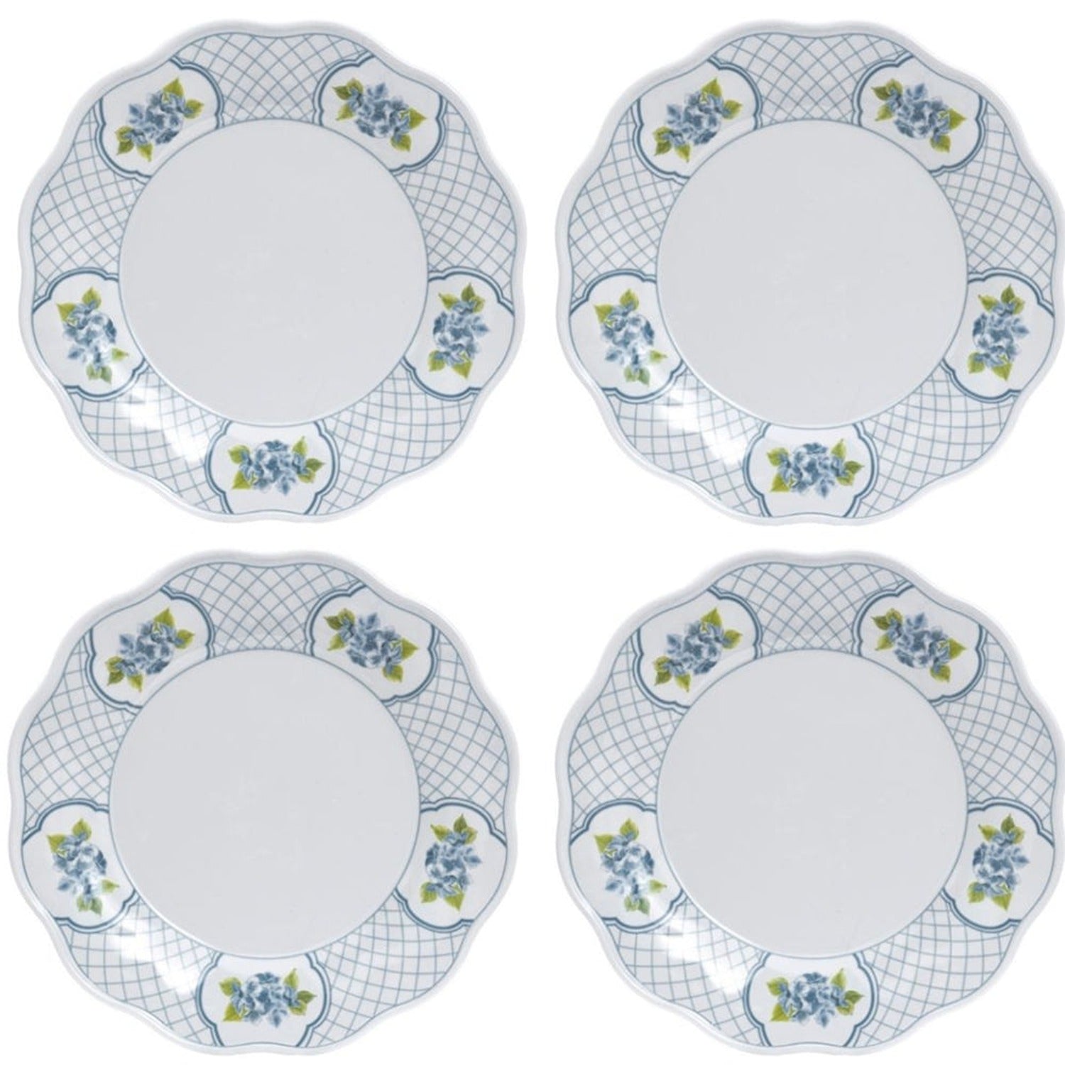 Blue Hydrangea Melamine Dinnerware Collection