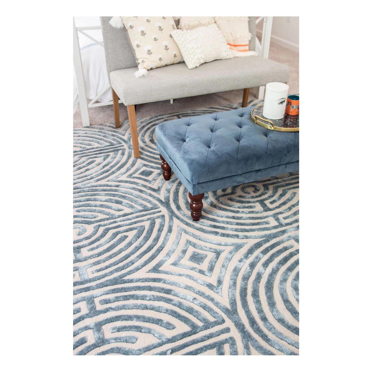 Lucca Hand-Tufted Maze Rug