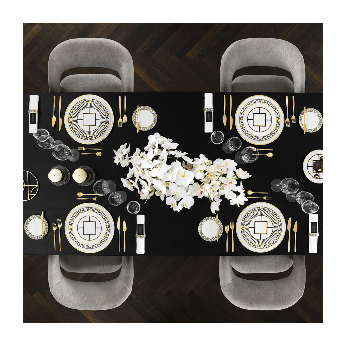 MetroLuxe Salad Plate: Stripe Rim