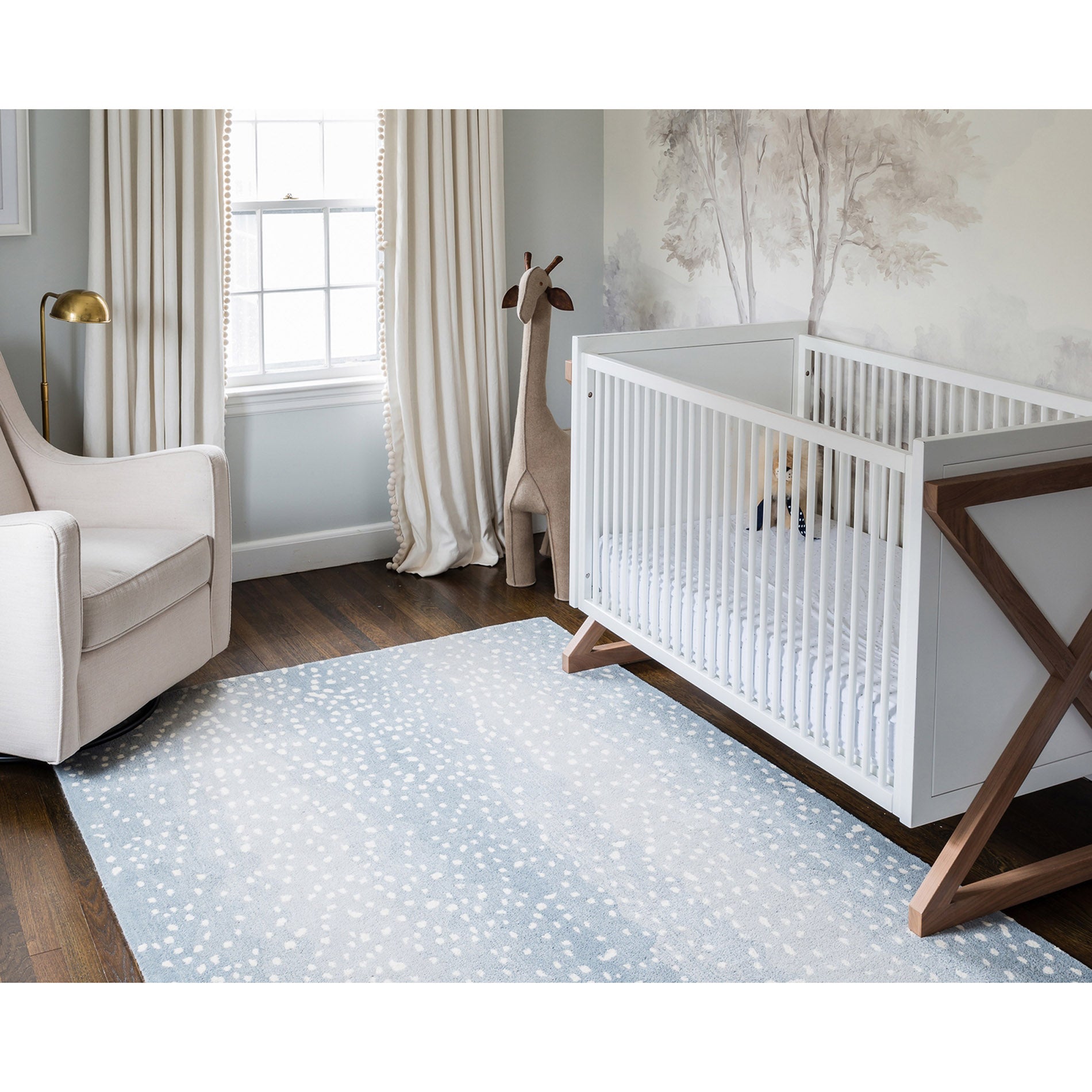 Erin Gates by Momeni Woodland Antelope Blue Hand Tufted Wool Area Rug