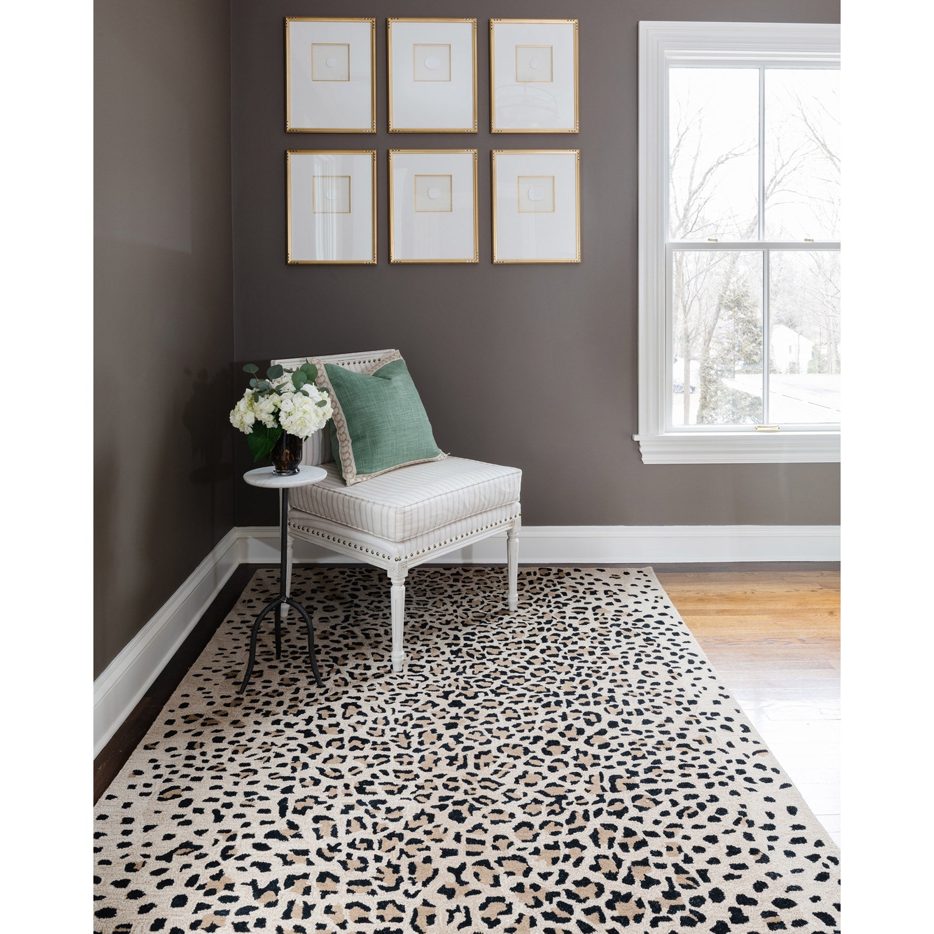 Erin Gates by Momeni Woodland Leopard Beige Hand Tufted Wool Area Rug
