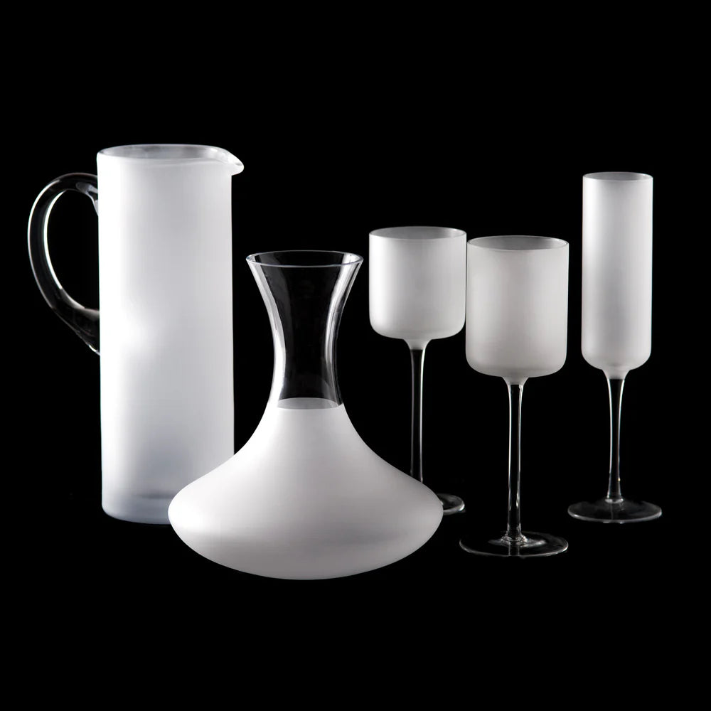 WATER GLASS FROSTED TOP/CLEAR