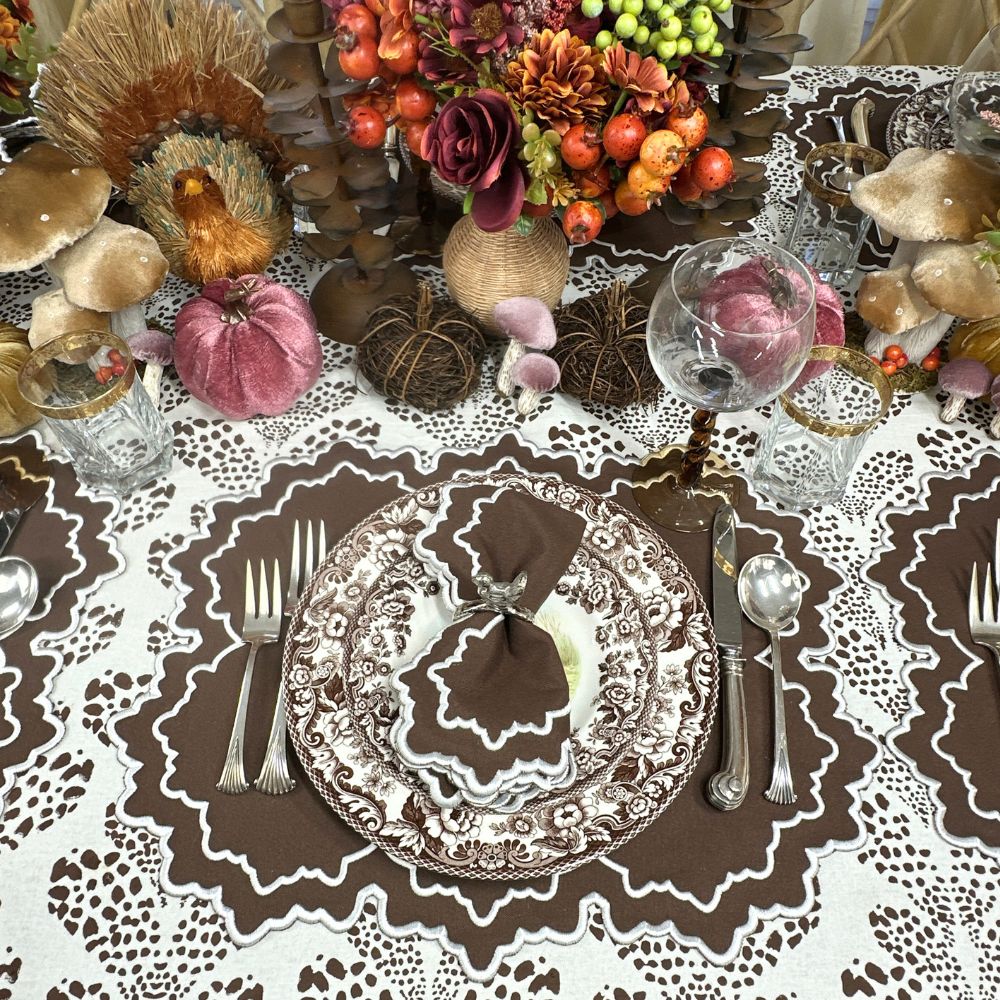 Whitley Placemat - Cocoa and White (Set of 4)