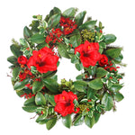 Holiday Garden Amaryllis Wreath