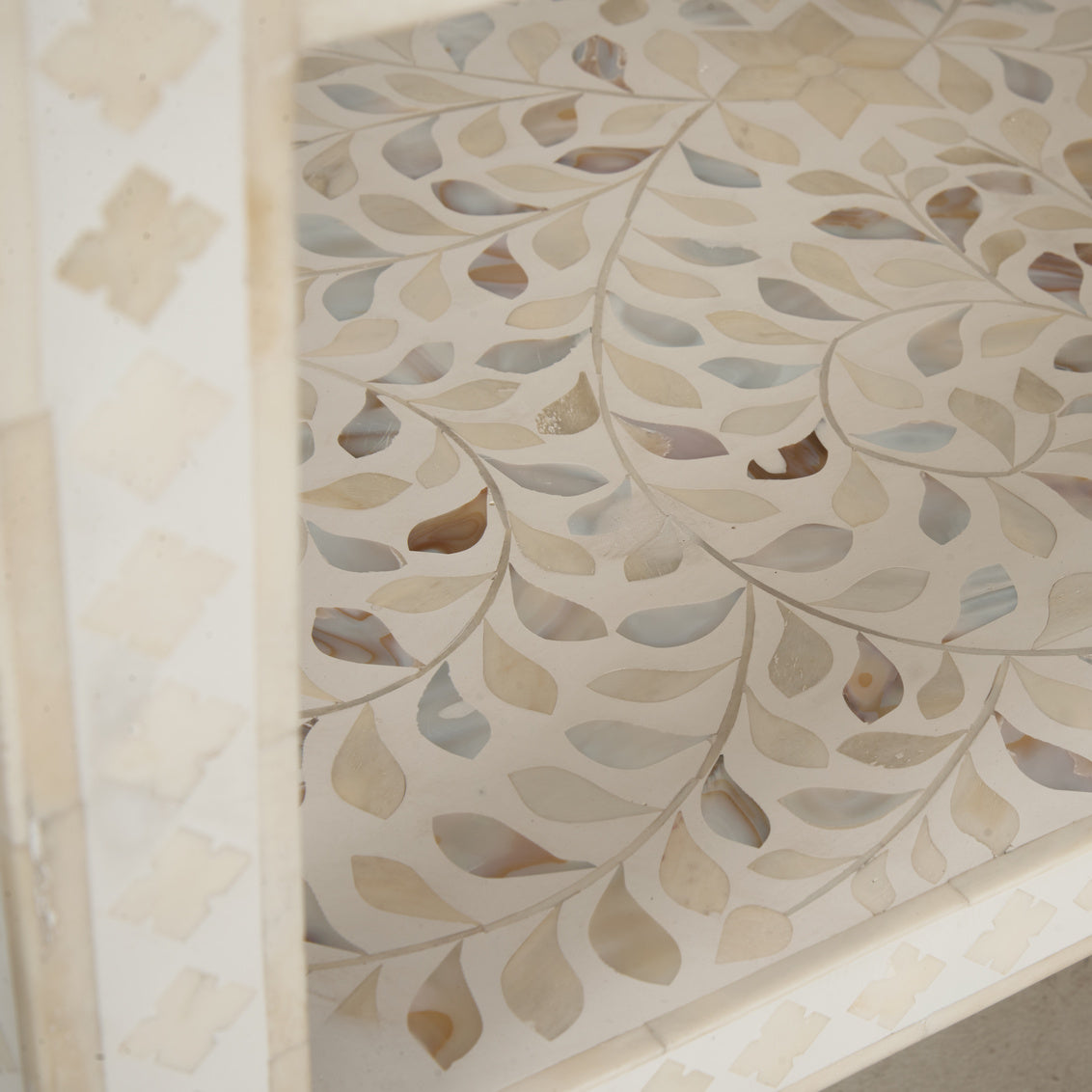 Leaf Inlay Side Table
