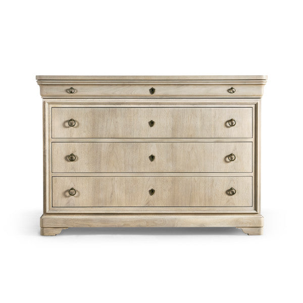 Timeless Entropy Louis Phillipe Drawer Chest in Bleached Walnut
