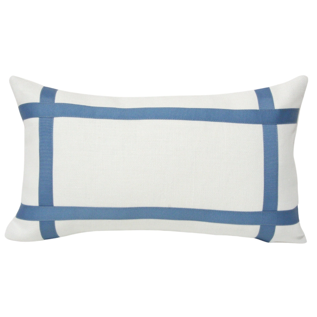 Cream Linen with Hampton Blue Ribbon (Last Chance)