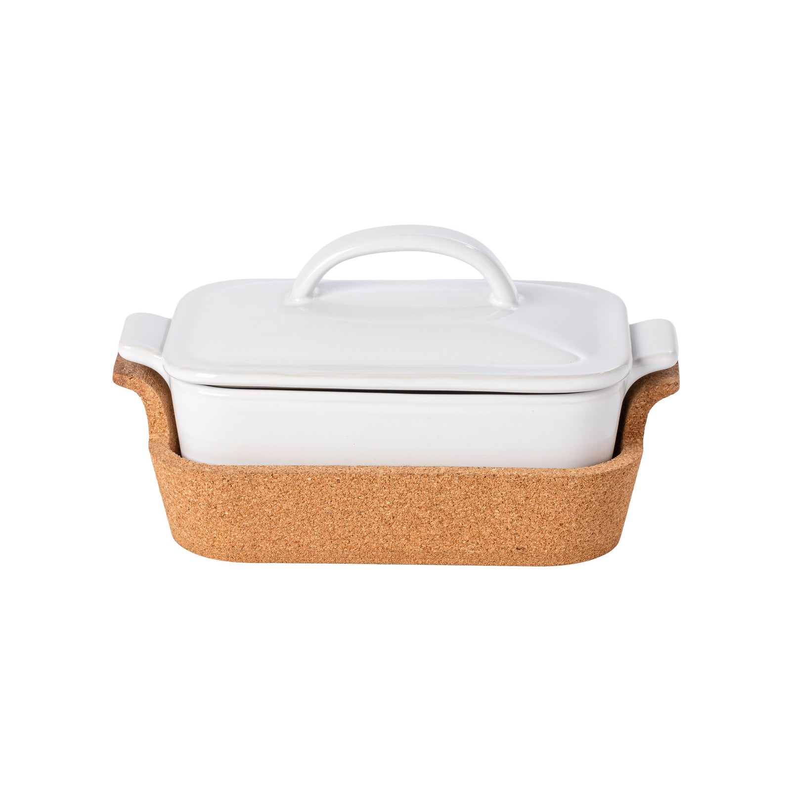 Gift Rectangular Covered Casserole with Cork Tray Ensemble Casafina by COSTA NOVA