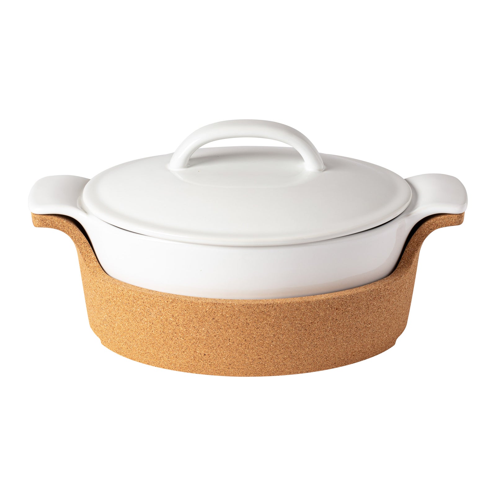 Gift Oval Covered Casserole with Cork Tray Ensemble, Casafina by COSTA NOVA