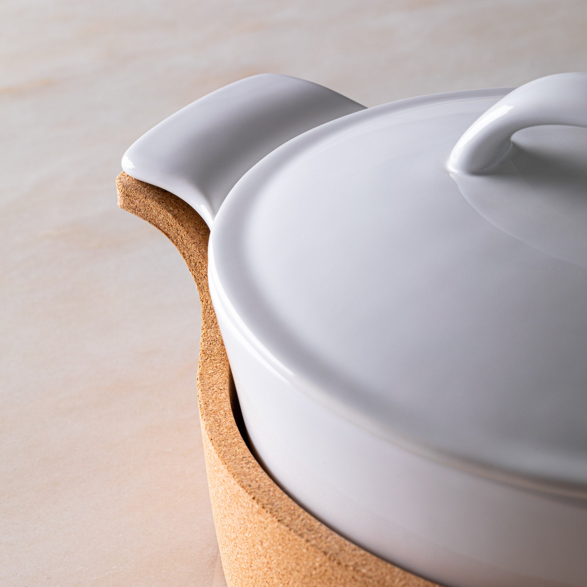 Gift Oval Covered Casserole with Cork Tray Ensemble, Casafina by COSTA NOVA