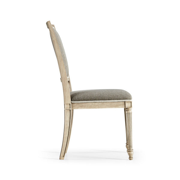Timeless Flare Uph. Side Chair Flared Top in Bleached Walnut
