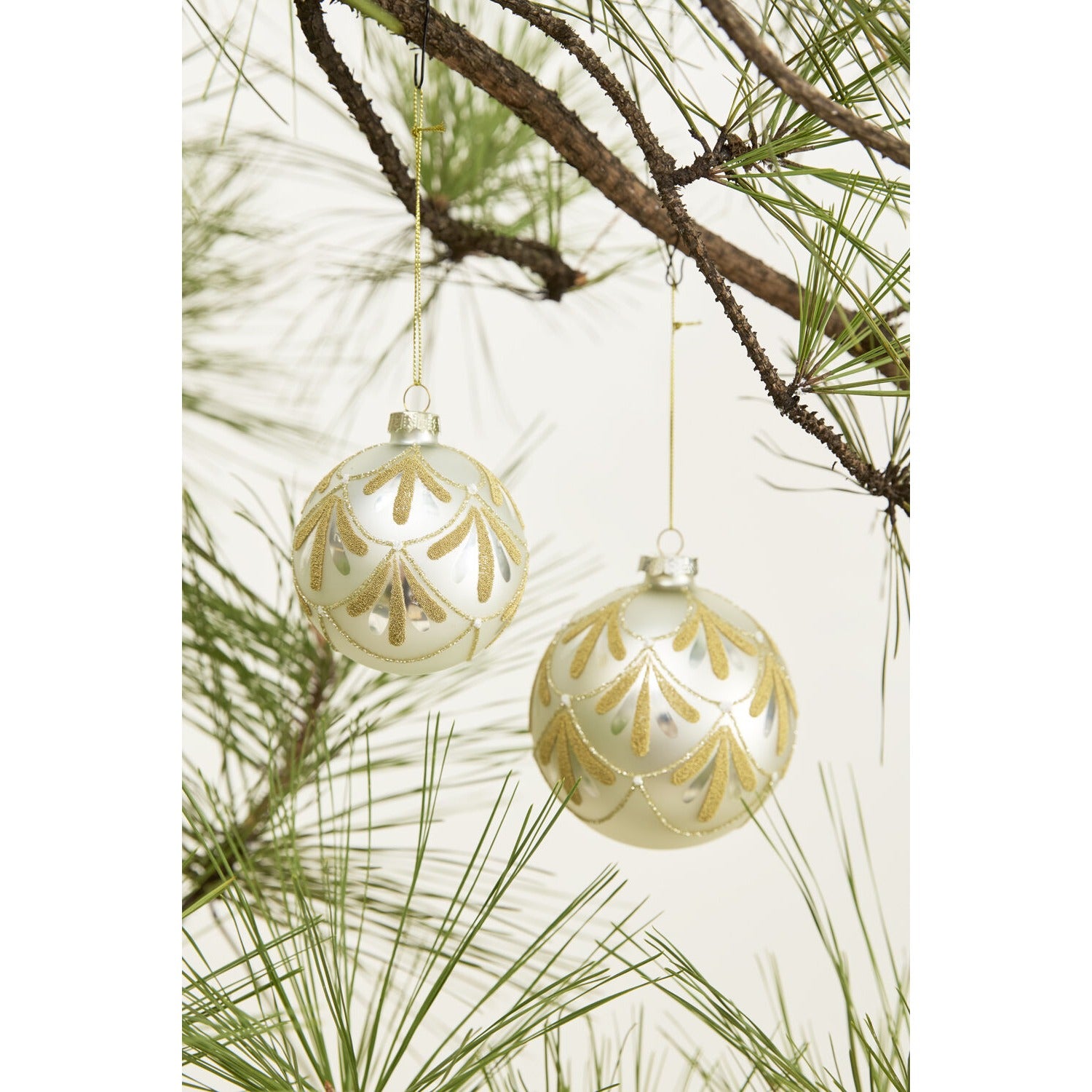 Gold Petal Ornament - Set of 6