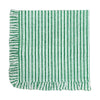 Green Stripe Ruffle Napkins (Set of 4)