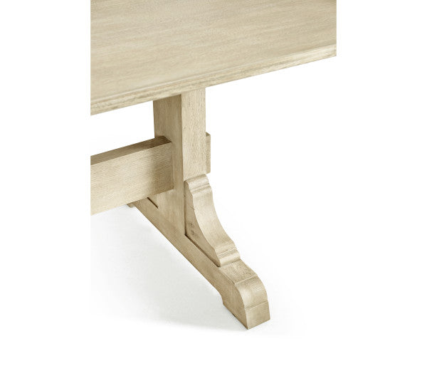 Timeless Epoch Trestle Dining Table in Stripped Oak