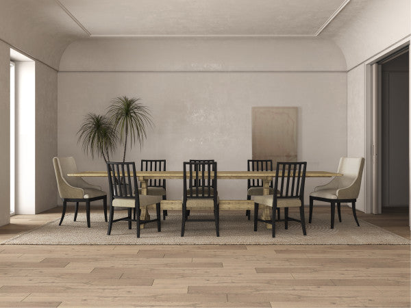 Timeless Epoch Trestle Dining Table in Stripped Oak