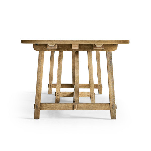 Timeless Sidereal French Laundry Dining Table 125" in Chestnut