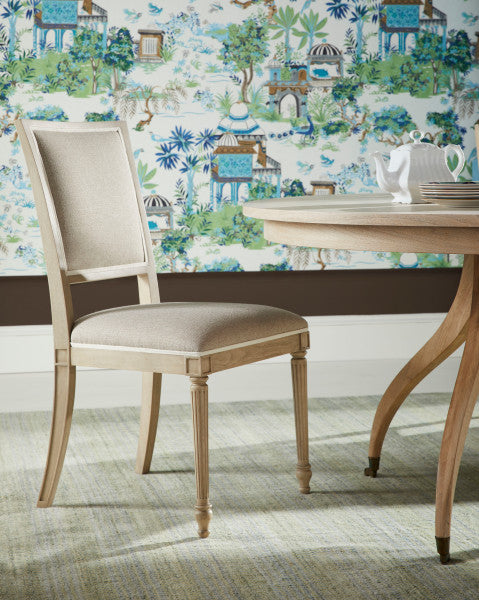 Timeless Flare Uph. Side Chair Flared Top in Bleached Walnut