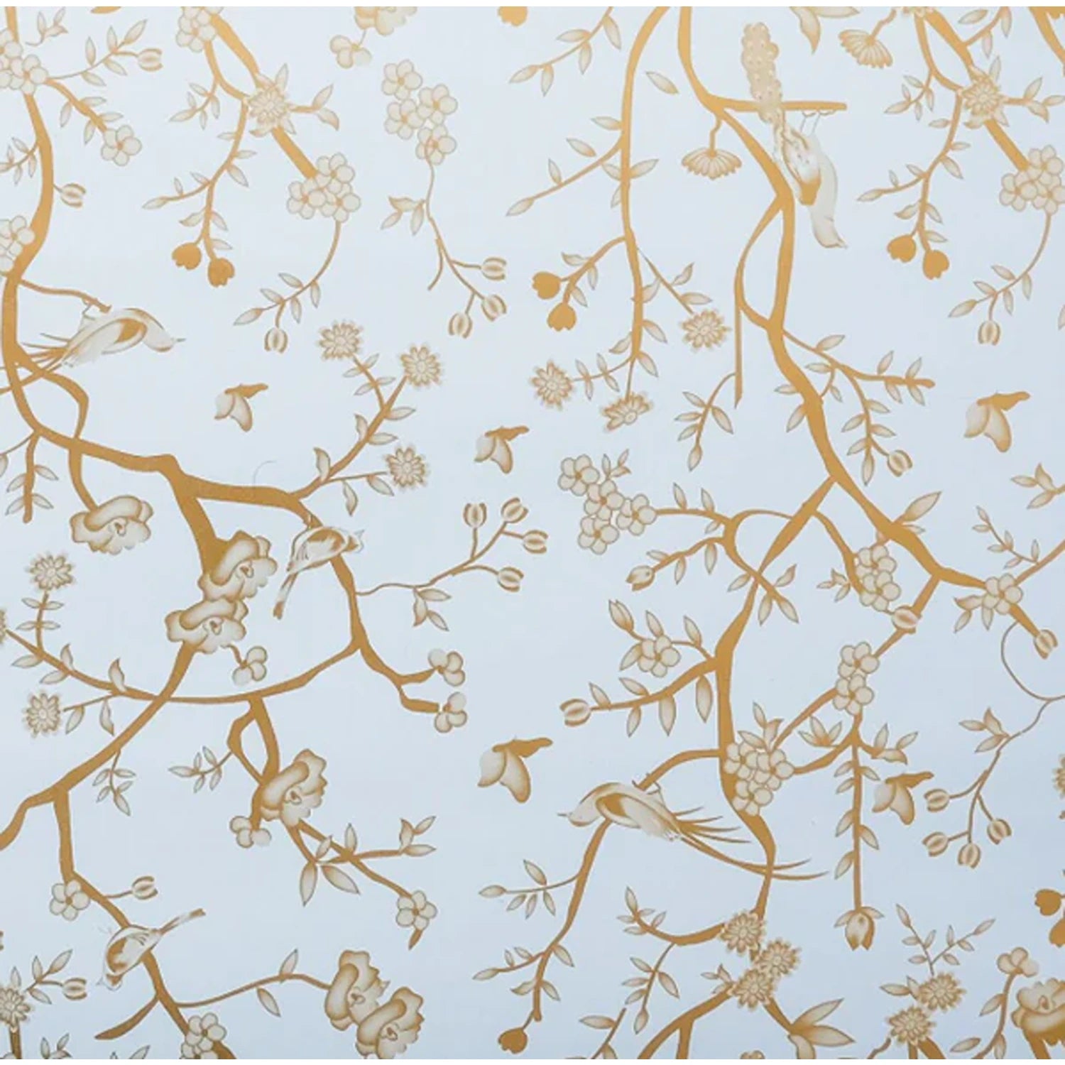 Pale Blue with Gold Chinoiserie Gift Wrap