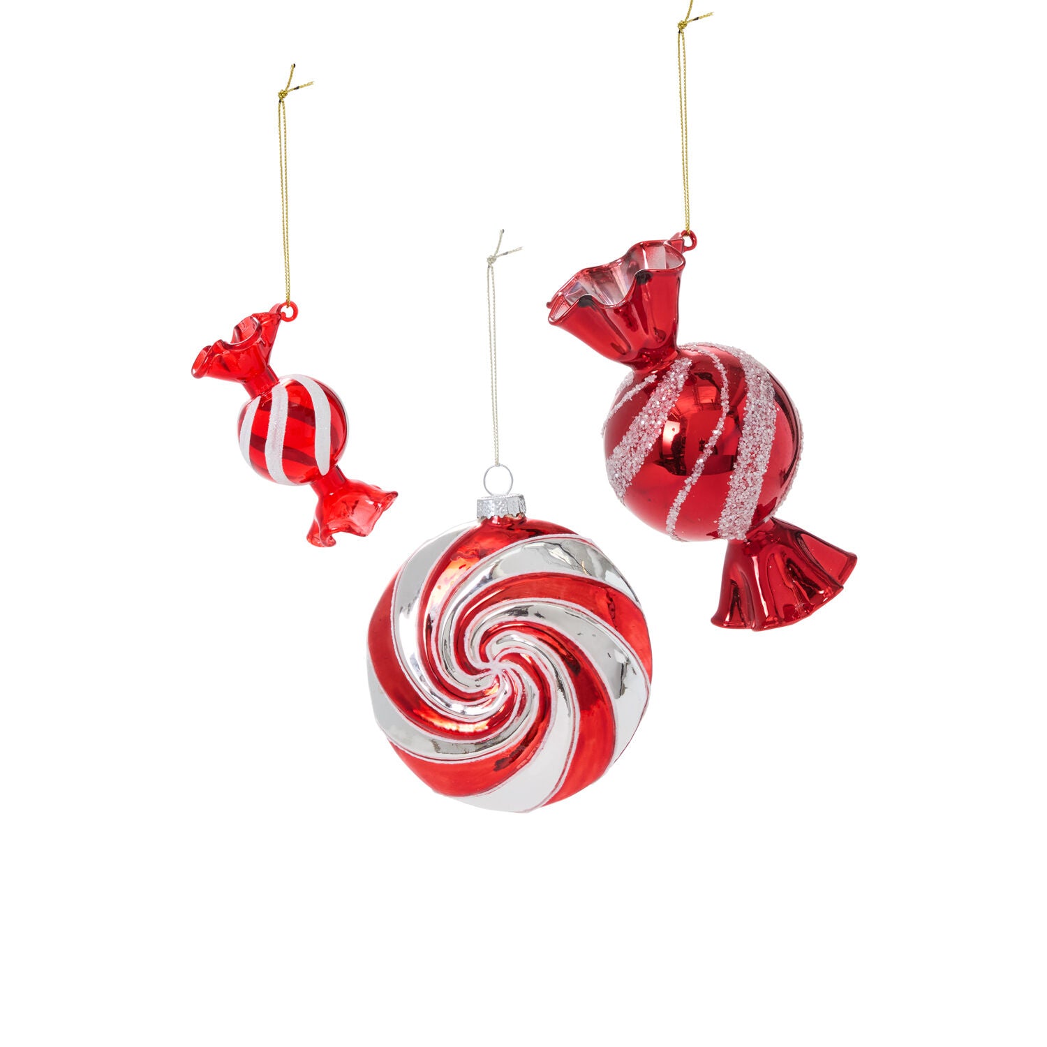 Peppermint Swirl Ornament - Set of 6