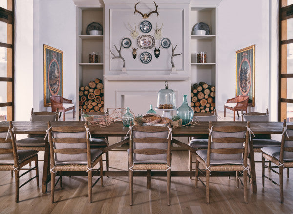 Timeless Sidereal French Laundry Dining Table 125" in Chestnut