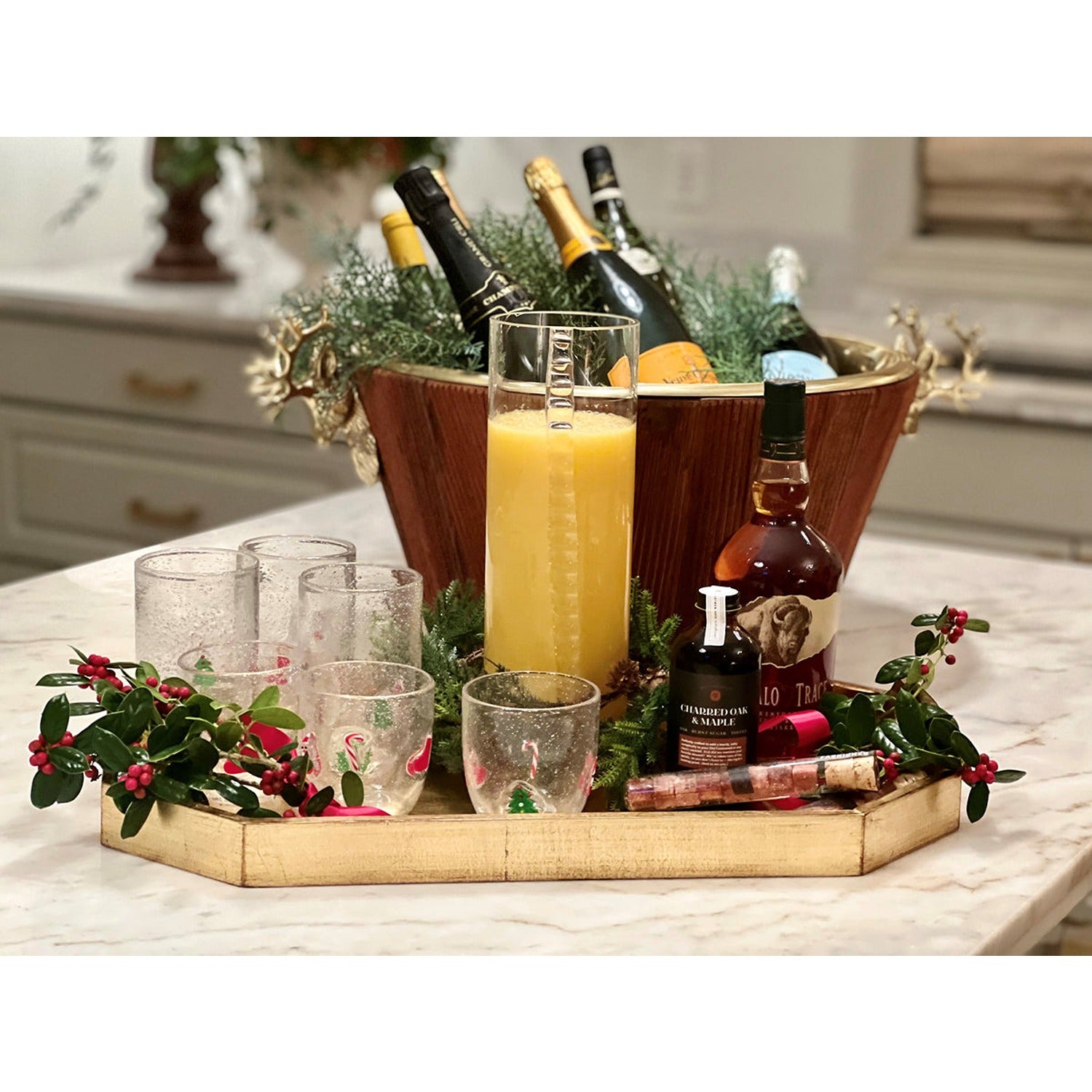 Rectangle Tray, Large, Gold Finish