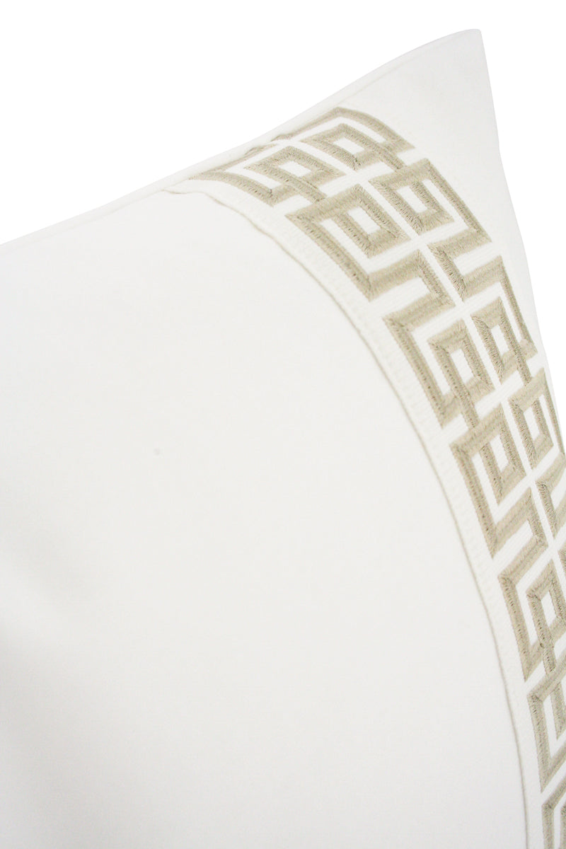 White with Gold Fretwork Trim (Last Chance)