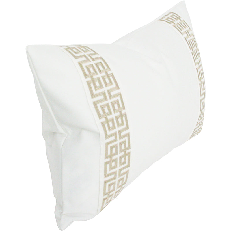 White with Gold Fretwork Trim (Last Chance)