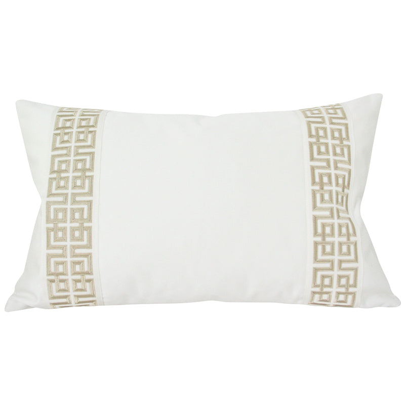 White with Gold Fretwork Trim (Last Chance)