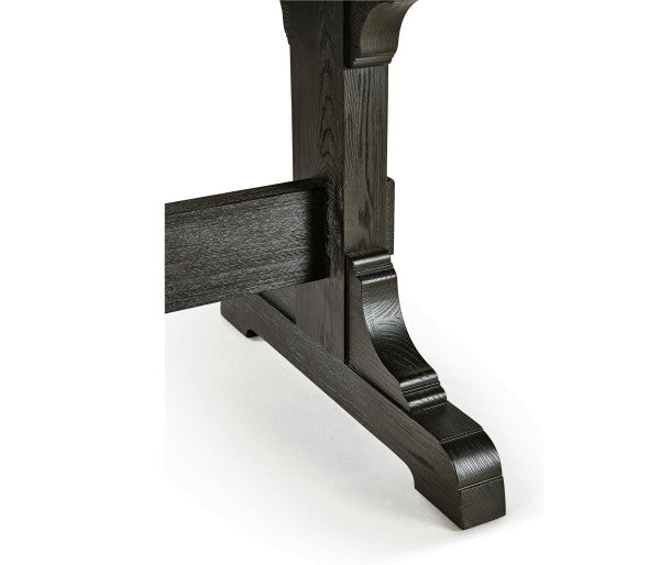 Timeless Epoch Trestle Dining Table in Ebonized Oak