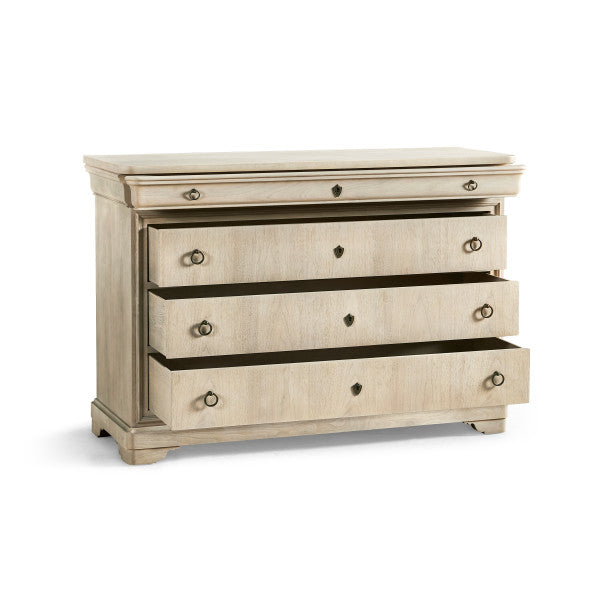 Timeless Entropy Louis Phillipe Drawer Chest in Bleached Walnut