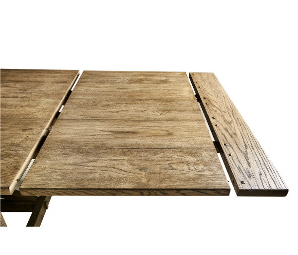 Timeless Sidereal French Laundry Dining Table 125" in Chestnut