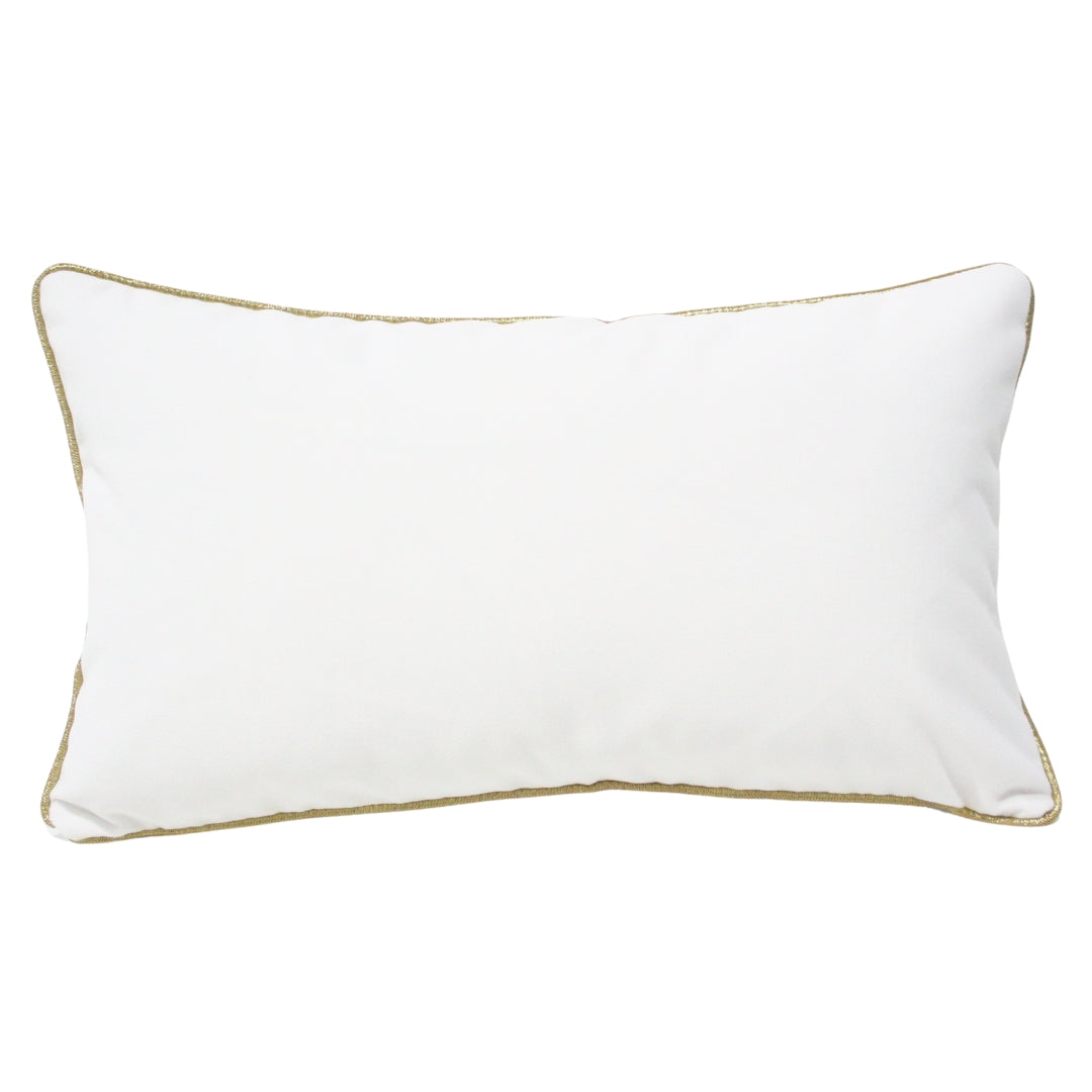 White Performance Velvet with Gold French Piping (Last Chance)