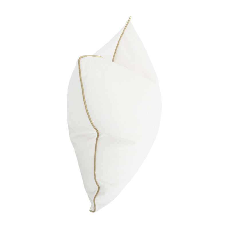 White Performance Velvet with Gold French Piping (Last Chance)