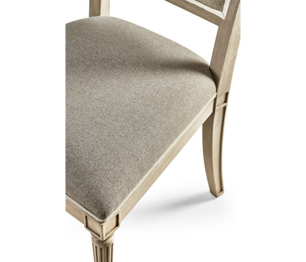 Timeless Flare Uph. Side Chair Flared Top in Bleached Walnut