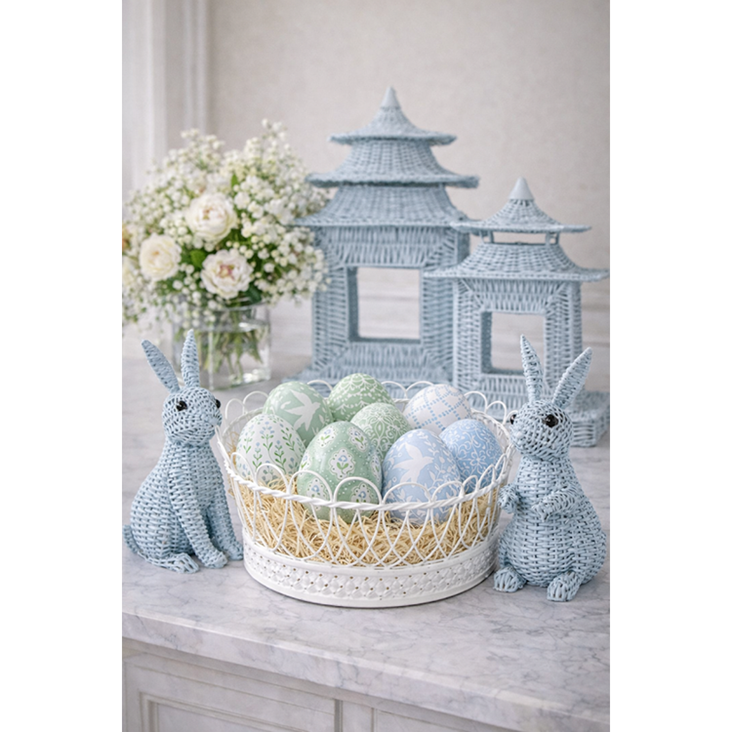 Lavender Polka Dot & Tulip Egg