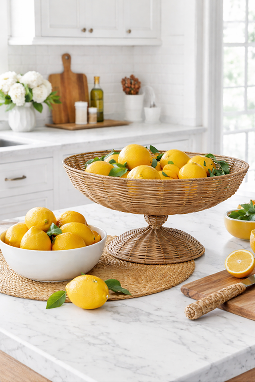Wicker Centerpiece Bowl
