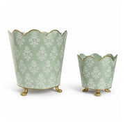 Green Floral Scalloped Planter (2 Sizes)