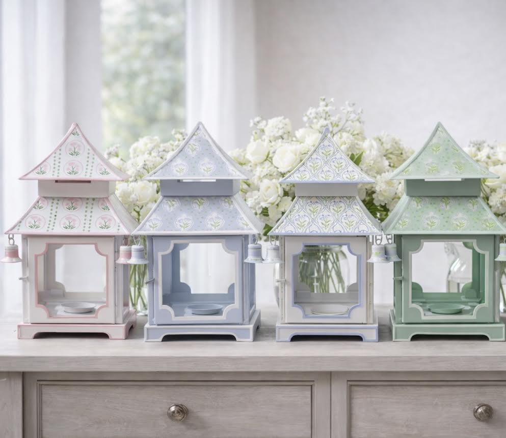 Lavender & Tulip Pagoda Lantern (3 Sizes)