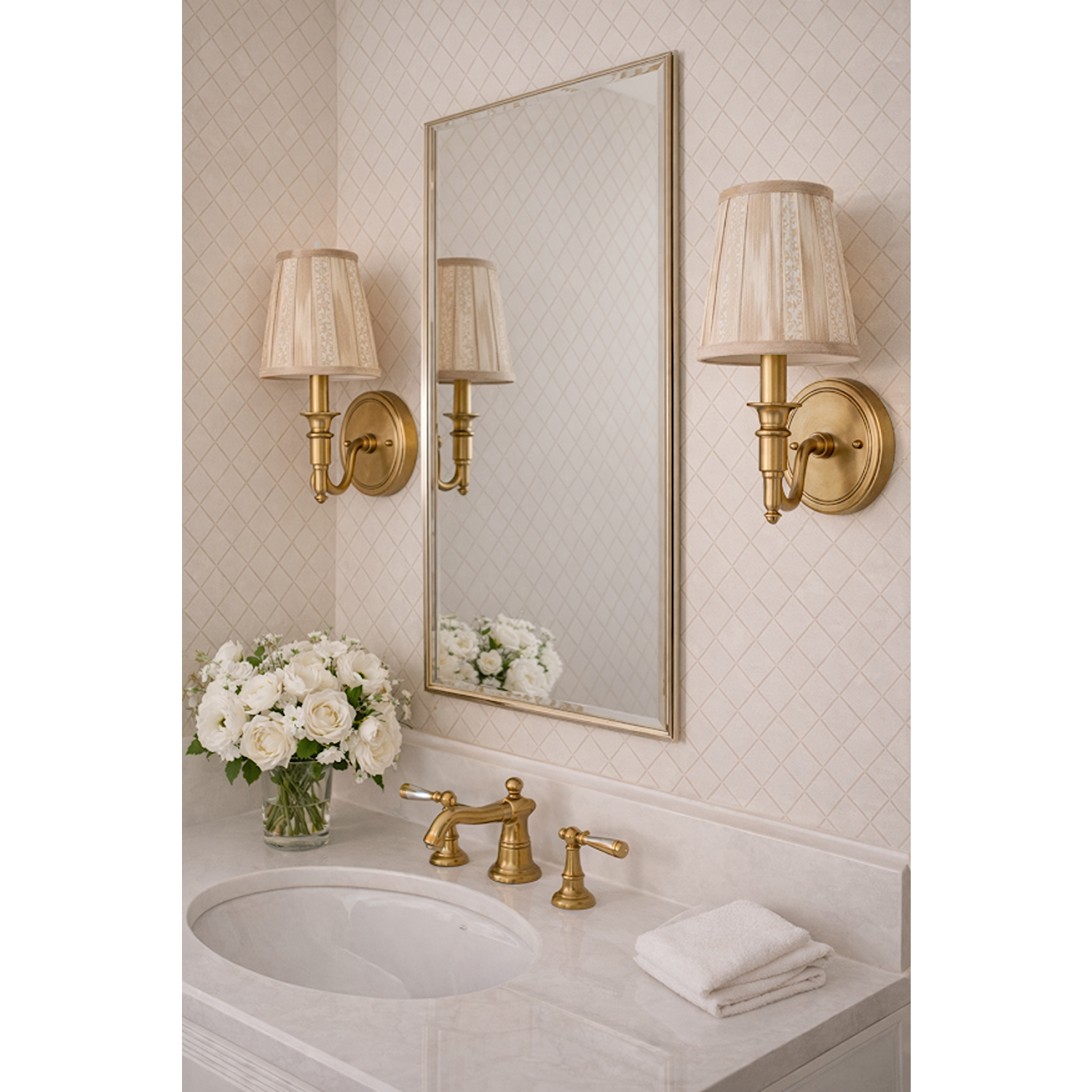 Brown Ikat Sconce Shade