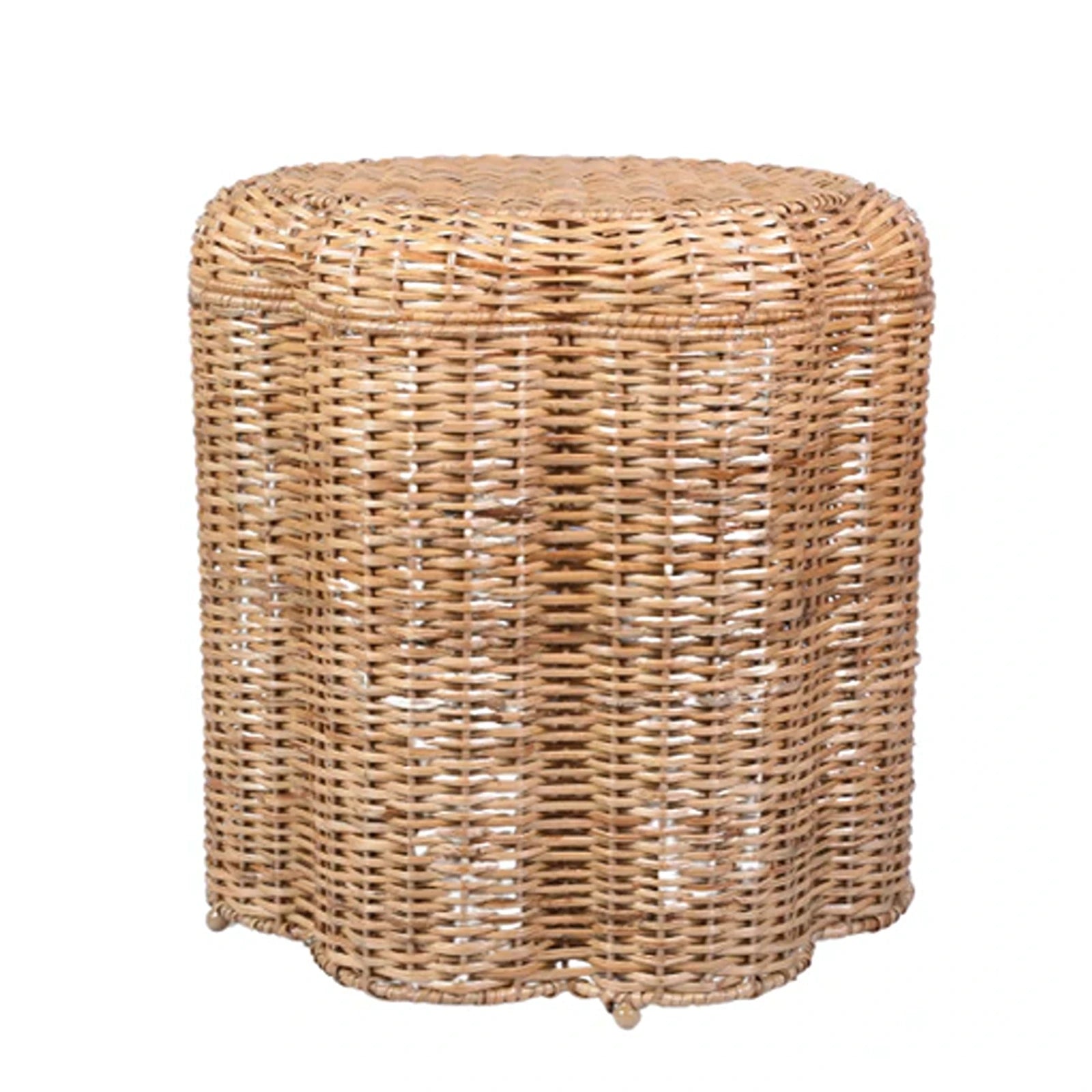 Scalloped Storage Ottoman