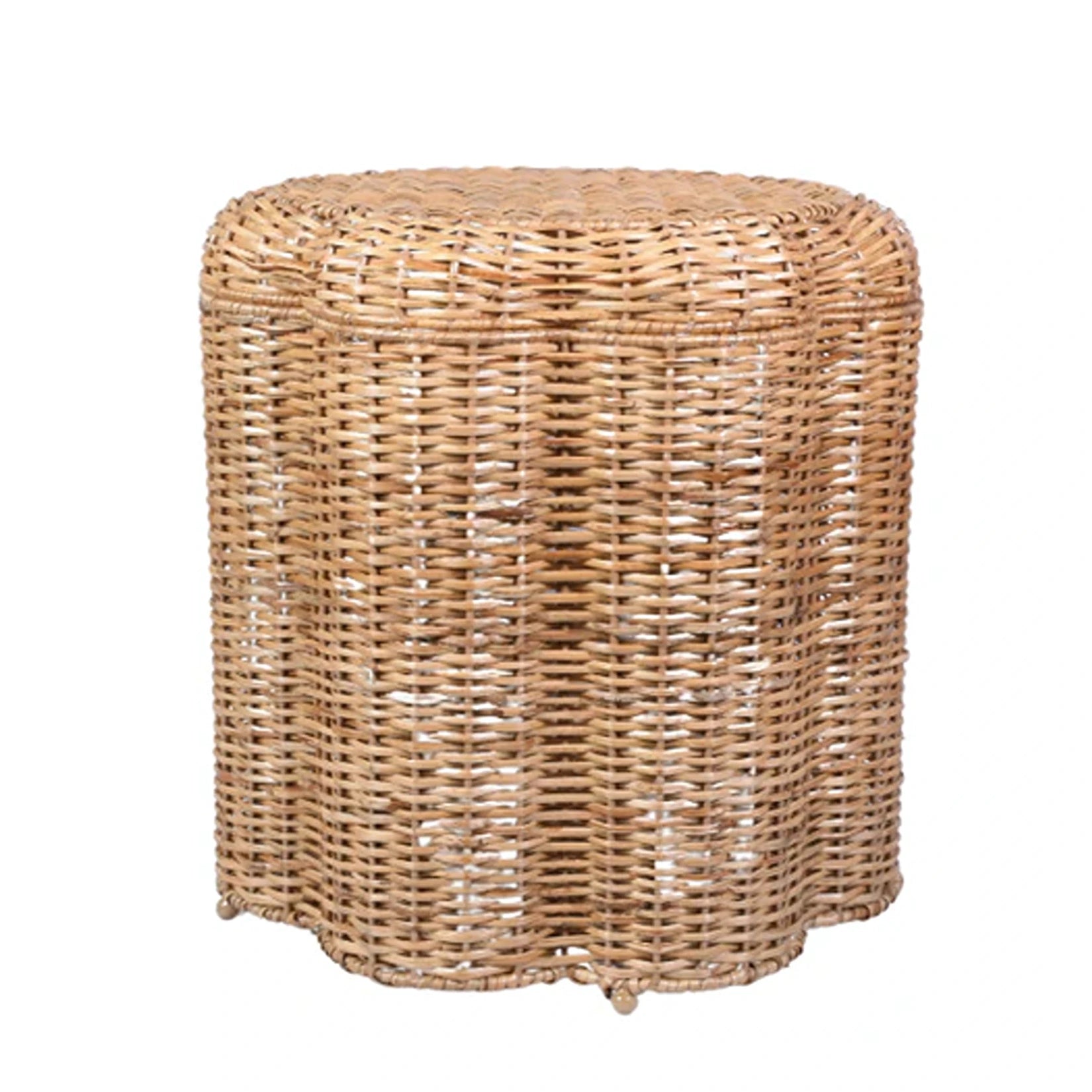 Scalloped Storage Ottoman