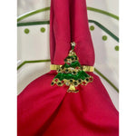 Traditional Christmas Tree Set of 4 Napkin Ring