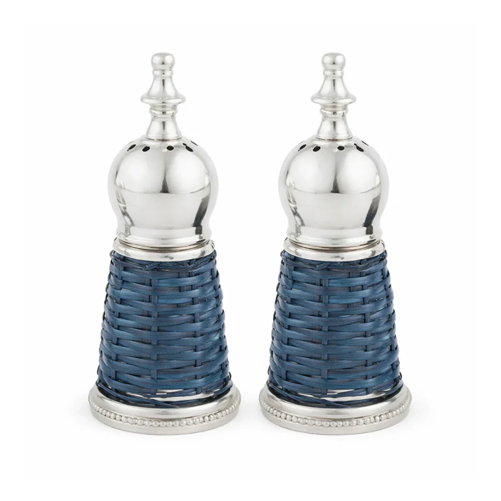 Navy Wicker Salt and Pepper Shaker