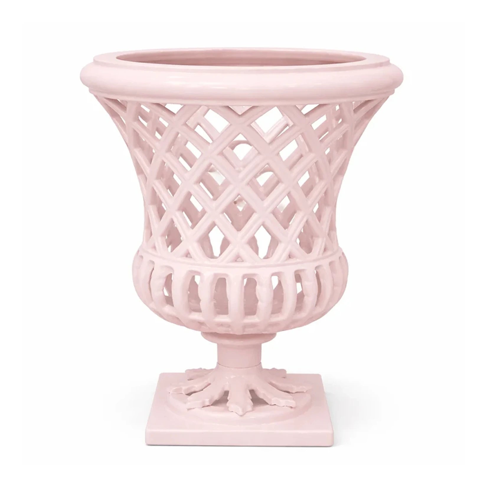 16" Pink Lattice Urn