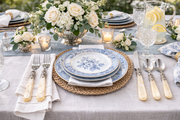 White Pearlized Five Piece Flatware Set