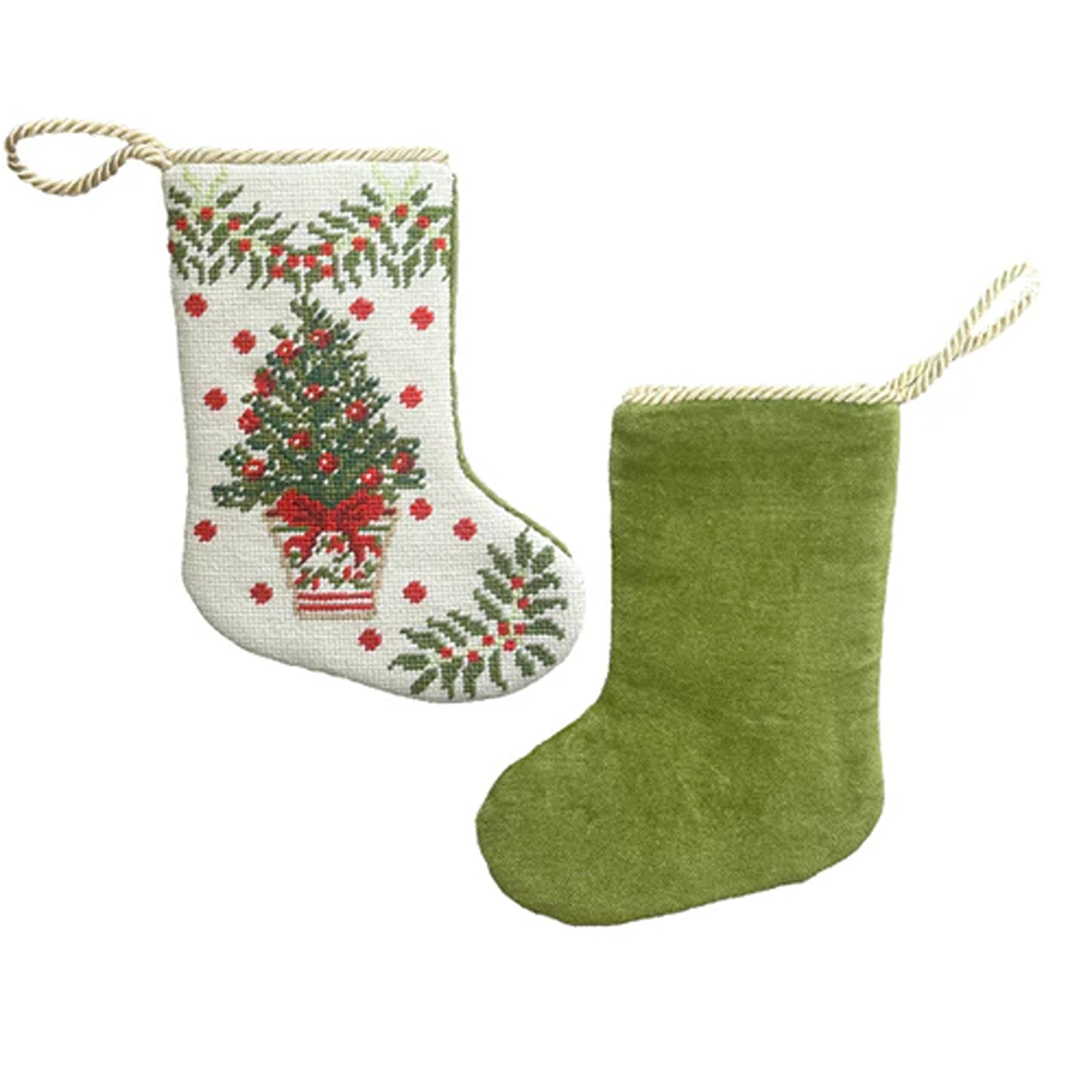 The Classic Tree Needlepoint Stocking (2 Sizes)