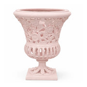 16" Pink Floral Urn